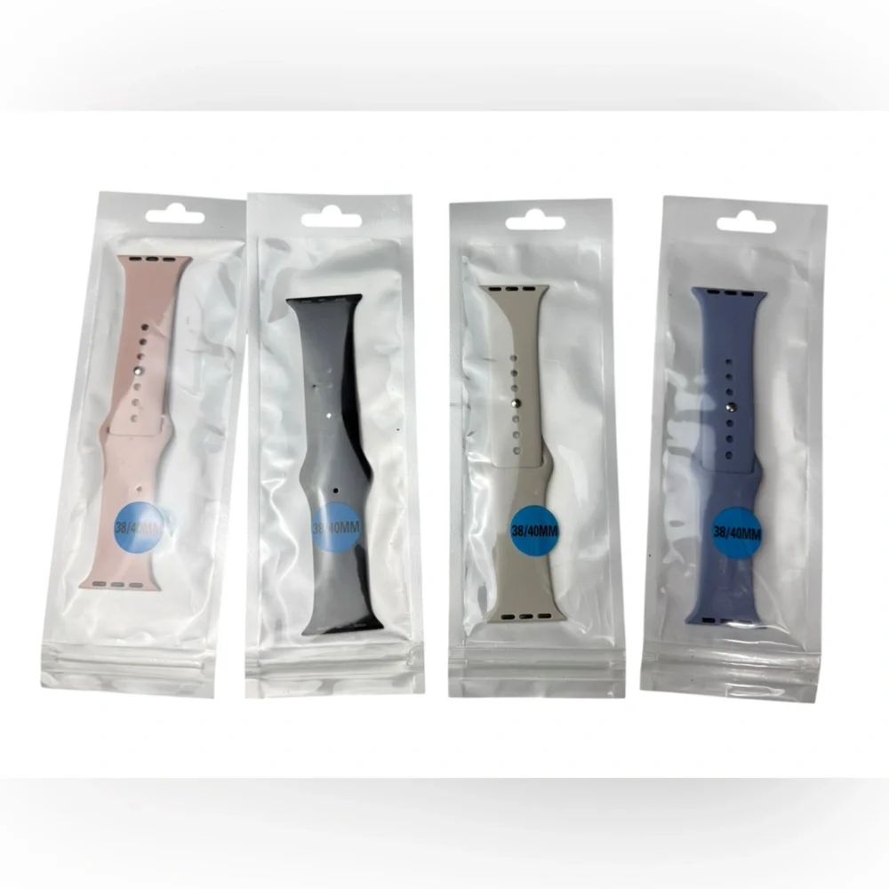 Smartwatch 38/40 MM Band Set of 4- Black, Gray, Pink, Blue NWT